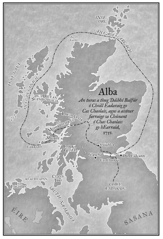 Mapa de Ghaeltacht na hAlban 1451, An Fuadach, © Léabhar Breac 2016