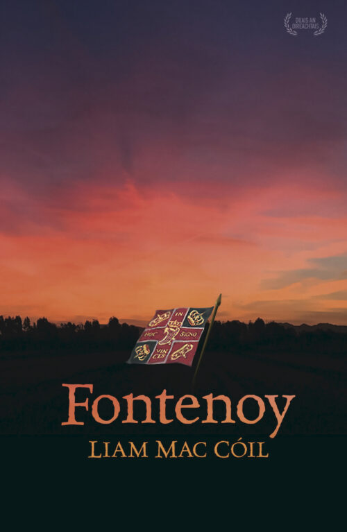 Clúdach leabhair 'Fontenoy' eagrán 3. Book cover of 'Fontenoy', 3rd edition.