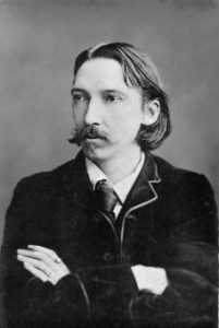 Foghlai mara; grianghraf portráide den údar Robert Louis Stevenson, photograph portrait of the author Robert Louis Stevenson