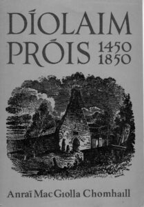 Engraving of ruined church from book cover