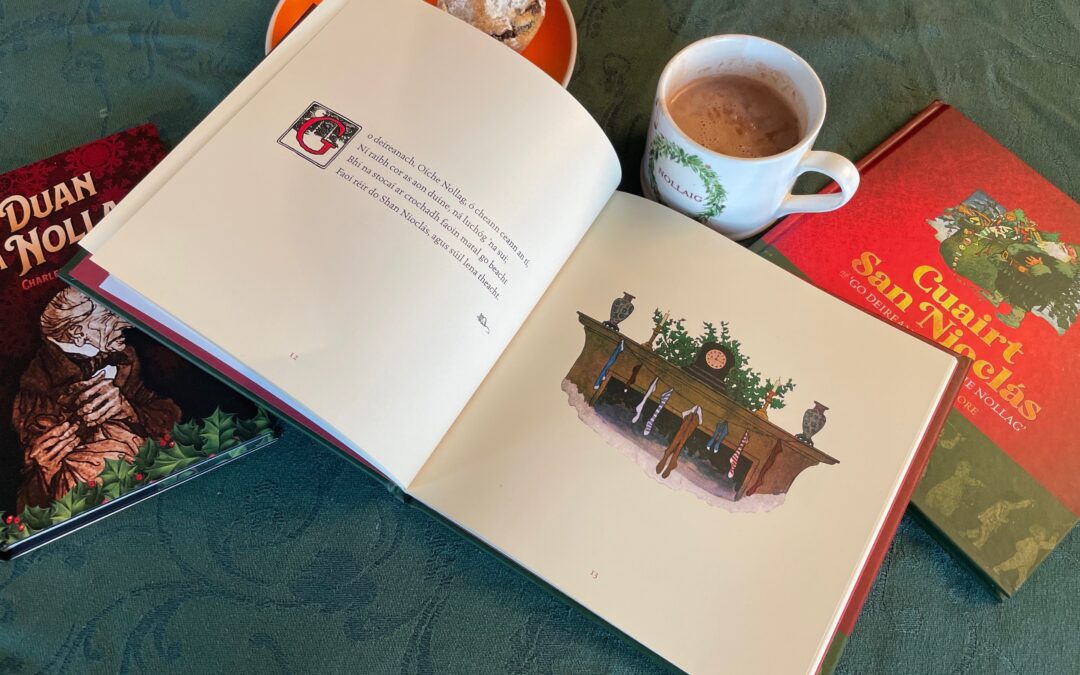 Leabhair Nollag agus cócó | Christmas books and cocoa