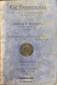 Seanchlúdach leabhair, old book cover